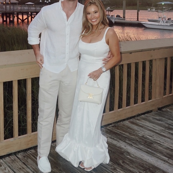 Show Me Your MuMu Rebecca White Midi Dress - Picture 1 of 9